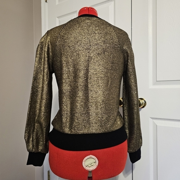 HP🎉 ⭐ Express Metallic Pullover Crew Neck Sweater - Size SP - Picture 9 of 12